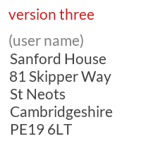 Virtual mailbox in Cambridge, address example